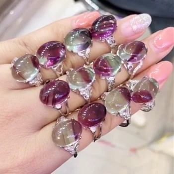 1pcs Natural color fluorite Oval shape ring Reiki healing quartz crystal as gift
1pcs Natural color fluorite Oval shape ring Reiki healing quartz crystal as gift
