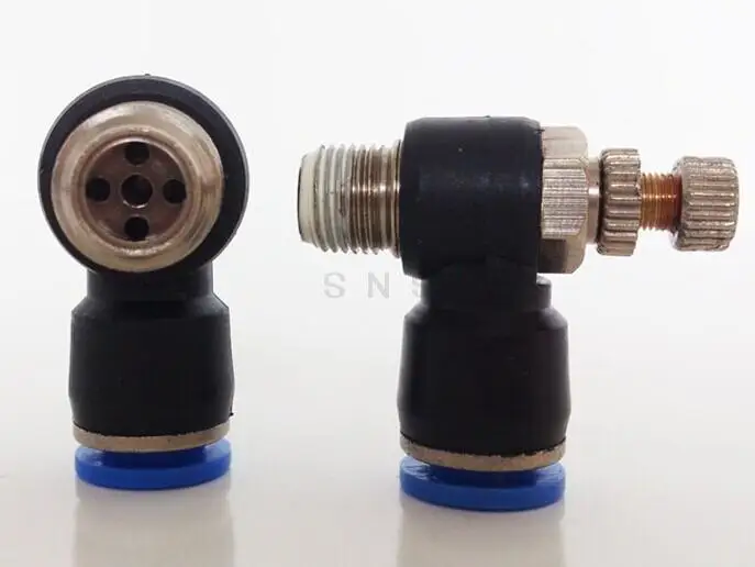 5pcs Air Flow Control Valve Tube OD 3/8 X NPT 3/8 Pneumatic Push In Fitting