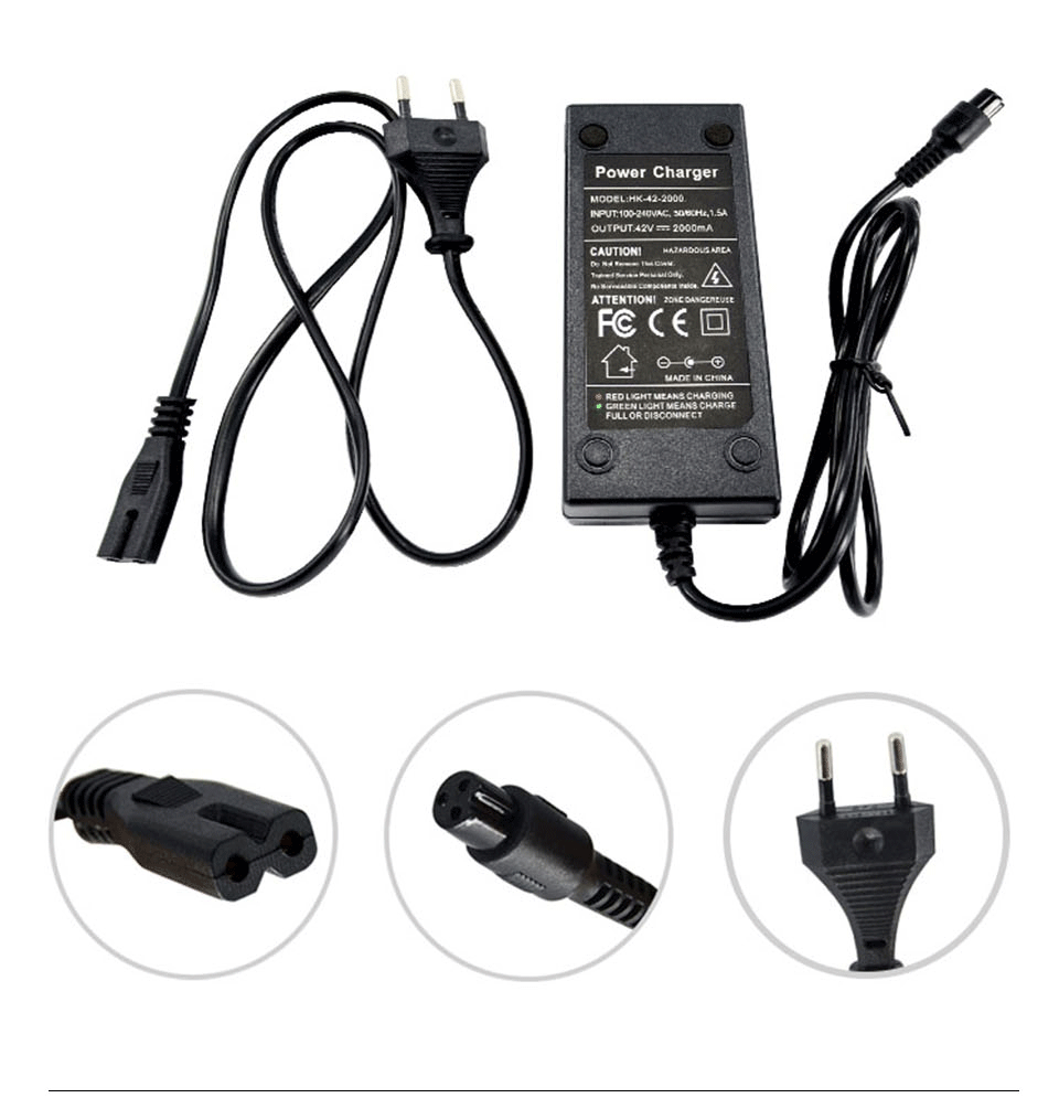 joyvio 24V Electric Battery Charger 3-Prong Inline Connector Power Supply for Pocket Mod Dirt Quad Sports Mod 0.47 inch Plug