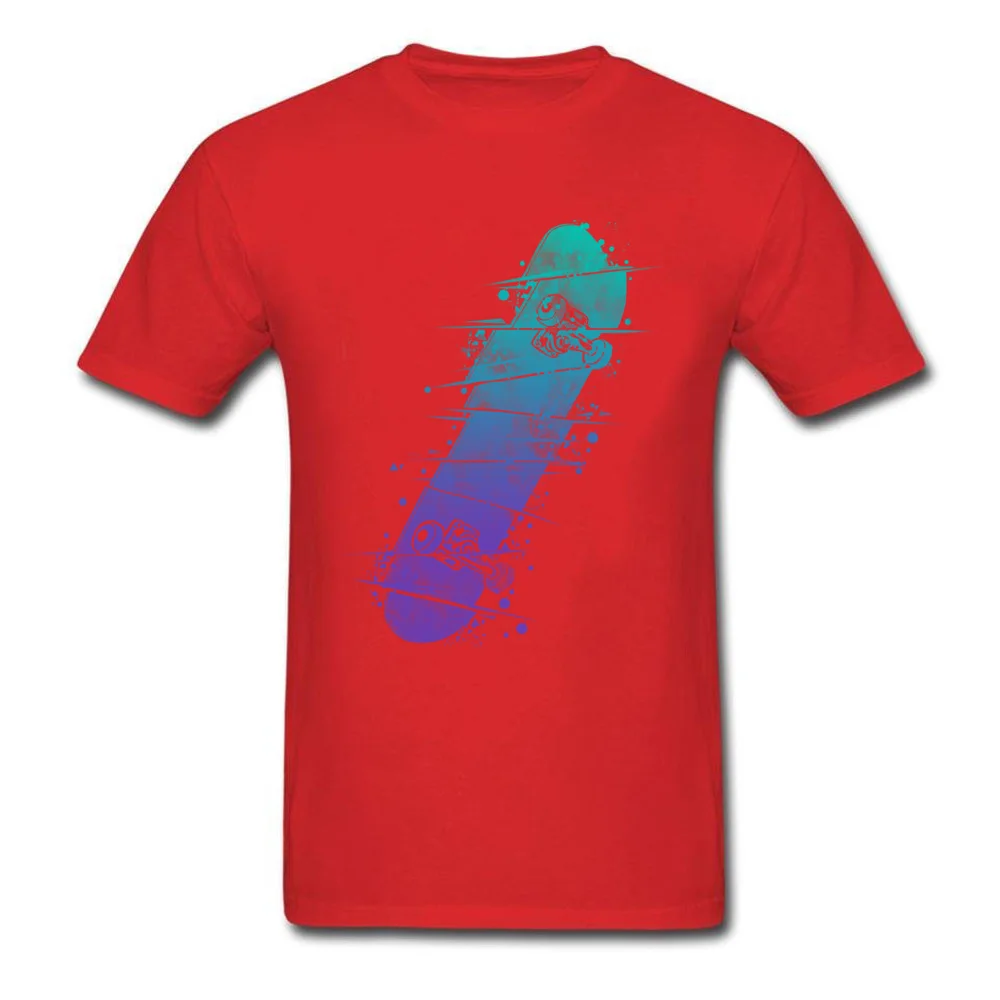 Funny Broken Skateboard Casual Short Sleeve Summer Tops Shirt Special Crew Neck Cotton Tee Shirt Boy Tshirts Top Quality Broken Skateboard red