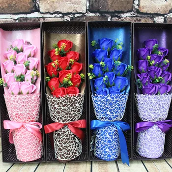 

11 flower soap flower bouquet the Qixi Festival Valentine's Day gift to send his girlfriend wife Valentine's gift box