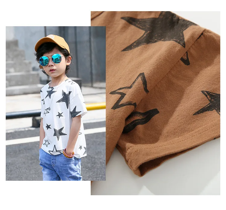 Fashion 2018 Kids Clothes Children T Shirts New Summer 2018 Star Printed Short Sleeve Tops For Teenage Baby Boys Tees Toddler T Shirt Clothing (16)