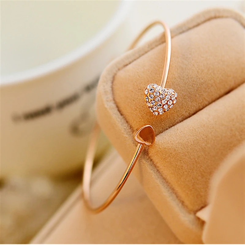 2018 Hot New Fashion Adjustable Crystal Double Heart Bow Bilezik Cuff Opening Bracelet Women Jewelry Gift Mujer Pulseras
2018 Hot New Fashion Adjustable Crystal Double Heart Bow Bilezik Cuff Opening Bracelet Women Jewelry Gift Mujer Pulseras