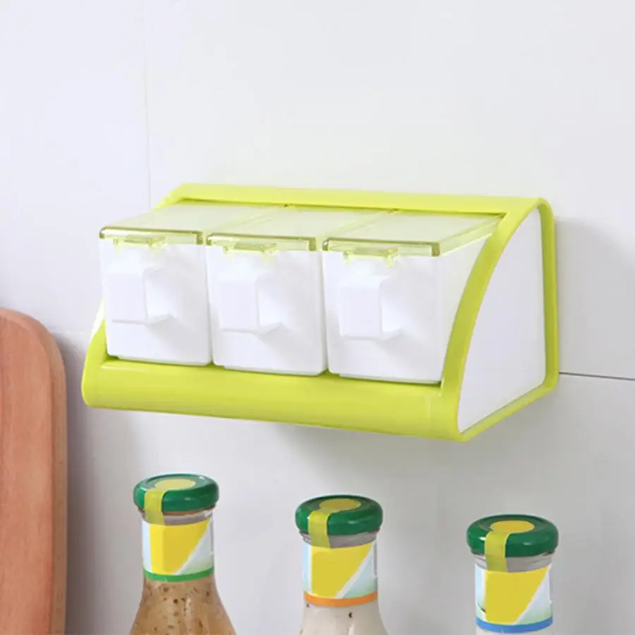 3pcs/set Wall Mounted Seasoning Box Spice Rack Organizer Condiment Holder Container With Spoon Fashion Kitchen Seasoning Tools
3pcs/set Wall Mounted Seasoning Box Spice Rack Organizer Condiment Holder Container With Spoon Fashion Kitchen Seasoning Tools