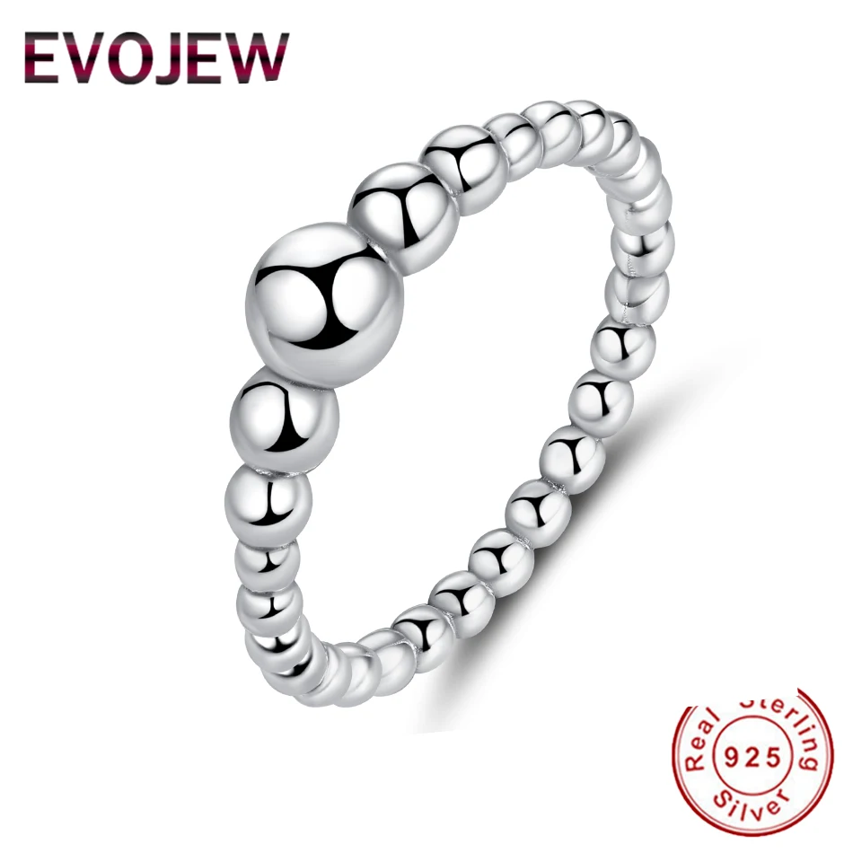 EVOJEW Original 925 Sterling Silver Rings For Women Wedding Stackable Round Ball Finger Rings Female Authentic Jewelry
EVOJEW Original 925 Sterling Silver Rings For Women Wedding Stackable Round Ball Finger Rings Female Authentic Jewelry