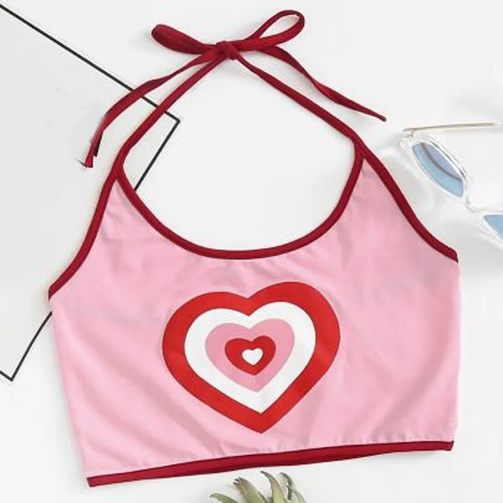 Womens Sexy Vest Fashion Camisole Cotton Love Printing Sleeveless T-Shirt Pink 90s Vintage Club Cute Bustier Camis Summer
Womens Sexy Vest Fashion Camisole Cotton Love Printing Sleeveless T-Shirt Pink 90s Vintage Club Cute Bustier Camis Summer