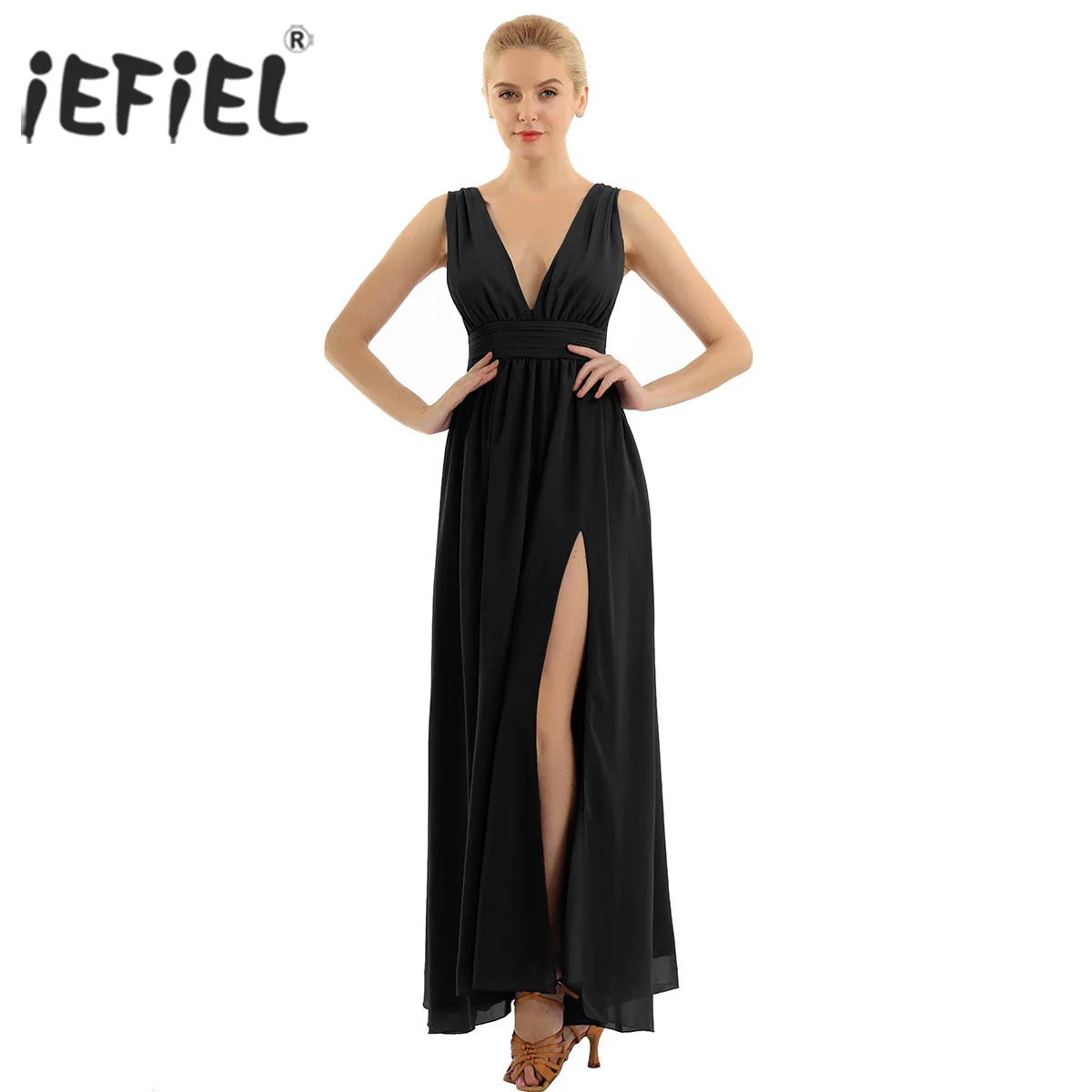 iEFiEL Womens Summer Dress 2019 Elegant Vestidos Deep Split Chiffon Femme Long Dress Evening Party Formal Maxi Dress
iEFiEL Womens Summer Dress 2019 Elegant Vestidos Deep Split Chiffon Femme Long Dress Evening Party Formal Maxi Dress