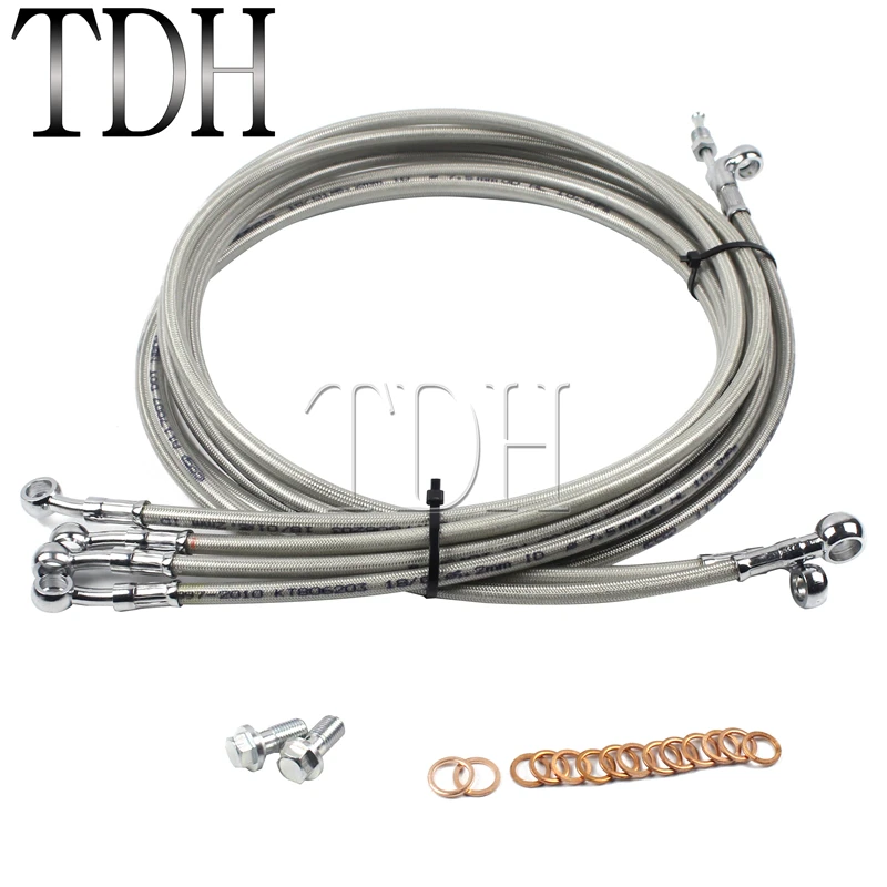 Motorcycle Stainless 10-12" Handlebar APE Cable Brake Line Kit For ABS Models Harley 14-17 Touring
Motorcycle Stainless 10-12" Handlebar APE Cable Brake Line Kit For ABS Models Harley 14-17 Touring