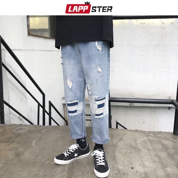 LAPPSTER Distressed Jeans Men Streetwear 2020 Mens Blue Jeans Classic Hip Hop Designer Korean Denim Pants Baggy Straight Jeans
LAPPSTER Distressed Jeans Men Streetwear 2020 Mens Blue Jeans Classic Hip Hop Designer Korean Denim Pants Baggy Straight Jeans