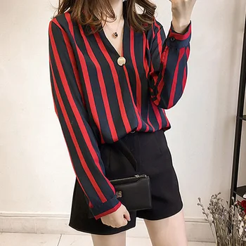 Newly 1 Pcs Women Lady Shirt Blouse Long Sleeve V Neck Stripe Loose Fashion Clothing DO99
Newly 1 Pcs Women Lady Shirt Blouse Long Sleeve V Neck Stripe Loose Fashion Clothing DO99