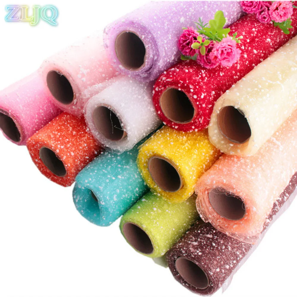 ZLJQ 52cmx3.5m Snowflake Glitter Tulle Roll Flower Wrapper Wedding Decor Valentine's Day DIY Crafts Party Decoration Supplies 6D
ZLJQ 52cmx3.5m Snowflake Glitter Tulle Roll Flower Wrapper Wedding Decor Valentine's Day DIY Crafts Party Decoration Supplies 6D