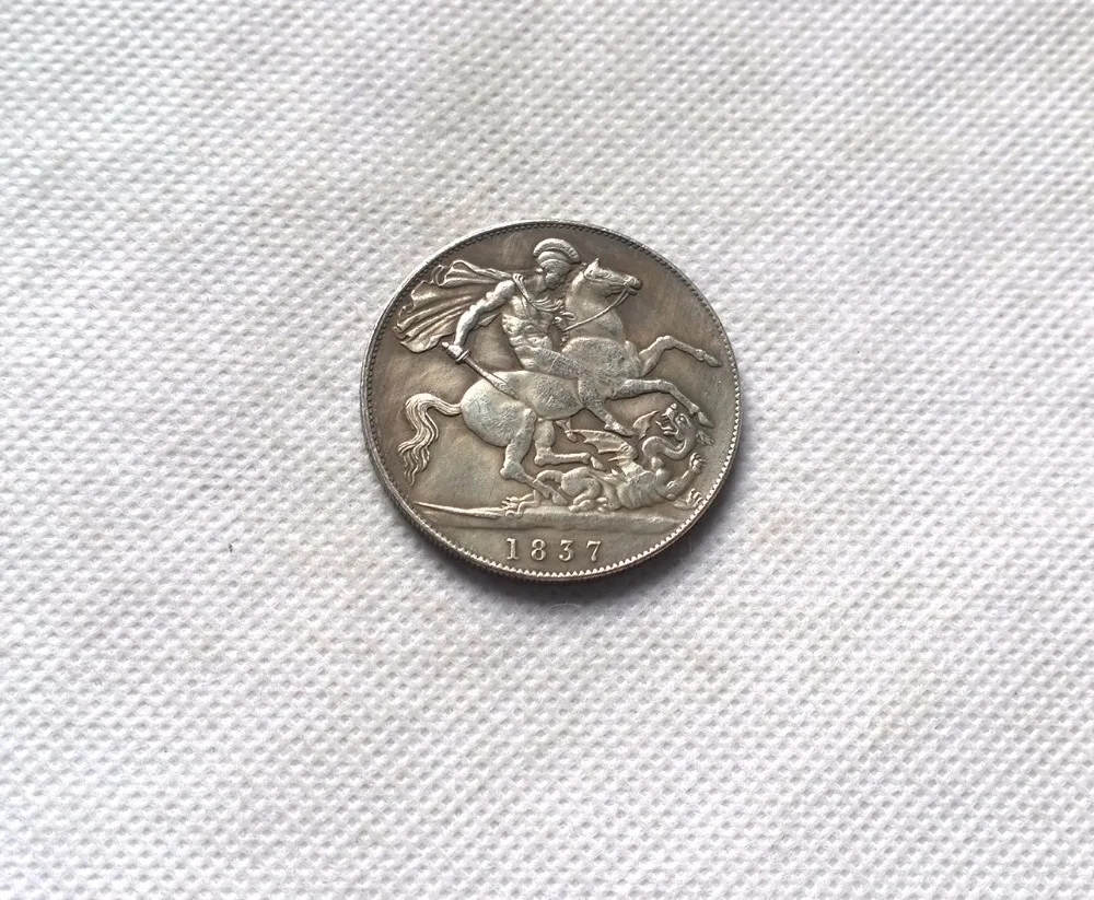 1837 UK GB Crown William IV George and the Dragon Coin Silver COPY commemorative coins-replica coins medal coins collectibles
1837 UK GB Crown William IV George and the Dragon Coin Silver COPY commemorative coins-replica coins medal coins collectibles