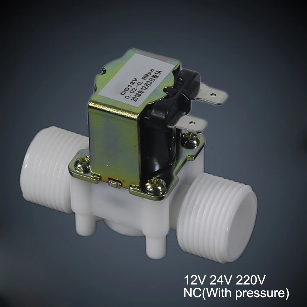 6" external thread plastic solenoid valve inlet water discharge valve G3/4 DN20 Normally closed with pressure Six points copper
6" external thread plastic solenoid valve inlet water discharge valve G3/4 DN20 Normally closed with pressure Six points copper