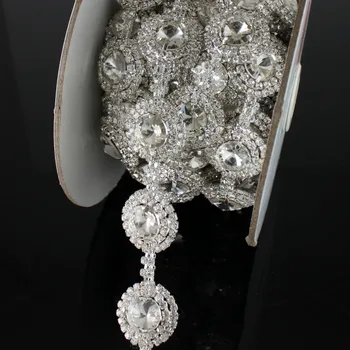 10Yards BlingBling Round Rhinestone Trim Strass Chain Banding Crystal Wedding Applique Dresses Crafts
10Yards BlingBling Round Rhinestone Trim Strass Chain Banding Crystal Wedding Applique Dresses Crafts