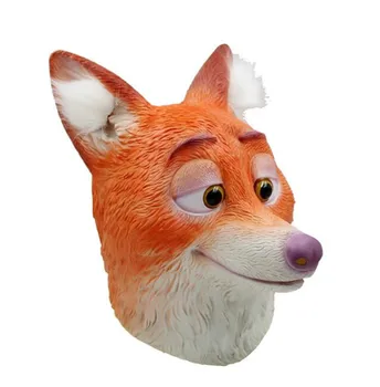 Fox Latex Animal Head Mask Mr. Wilde Fox Cartoon Movie Halloween Cosplay Party Costume Fancy Dress Brown
Fox Latex Animal Head Mask Mr. Wilde Fox Cartoon Movie Halloween Cosplay Party Costume Fancy Dress Brown