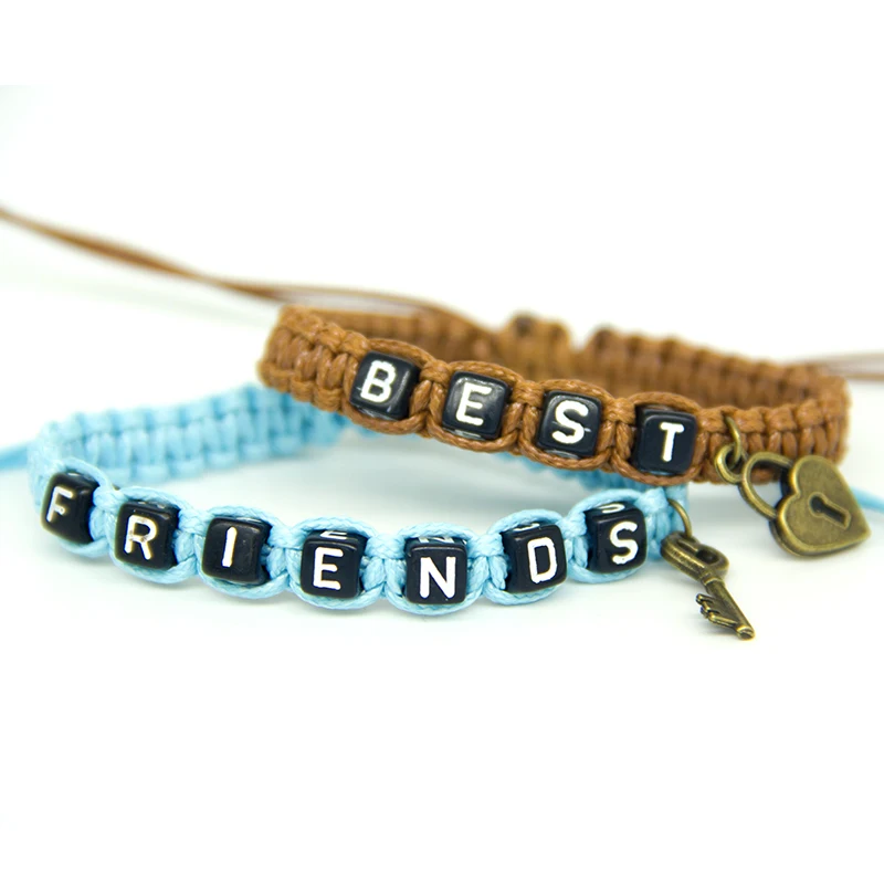 2pcs/pair Couple Bracelets Brown Best Lock And Blue Friends Key Rope Chains Lovers Gift Handmade Men Charm Bracelets Accessories
2pcs/pair Couple Bracelets Brown Best Lock And Blue Friends Key Rope Chains Lovers Gift Handmade Men Charm Bracelets Accessories