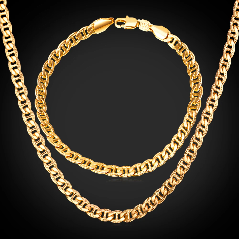 Men Jewelry Set Trendy Fancy Style Mariner Chain Bracelet And Necklace Set Rose Gold / Gold/Silver Color NH1566
Men Jewelry Set Trendy Fancy Style Mariner Chain Bracelet And Necklace Set Rose Gold / Gold/Silver Color NH1566