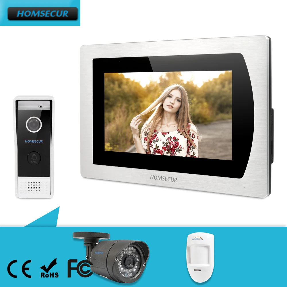 HOMSECUR 7" Wired Hands-free Touch Screen Video&Audio Smart Doorbell Waterproof Camera 800TVL CCTV Camera BC031-B+BM717-S
HOMSECUR 7" Wired Hands-free Touch Screen Video&Audio Smart Doorbell Waterproof Camera 800TVL CCTV Camera BC031-B+BM717-S