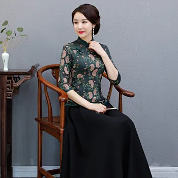 Elegant Women Print Party Shirt Classic Chinese Blouse Traditional Vintage Lady Mandarin Collar Clothes Hot Sale Women Clothing
Elegant Women Print Party Shirt Classic Chinese Blouse Traditional Vintage Lady Mandarin Collar Clothes Hot Sale Women Clothing