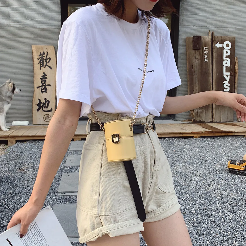 

Women Luxury Chain Mini Shoulder Bag Sac Main Femme Retro Serpentine Crossbody Bag Leather Bucket Bag Handbag New Bolsa Feminina