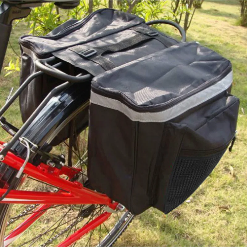 Велосипедные Сумки двухсторонняя велосипедная Задняя сумка 600D полиэстер для