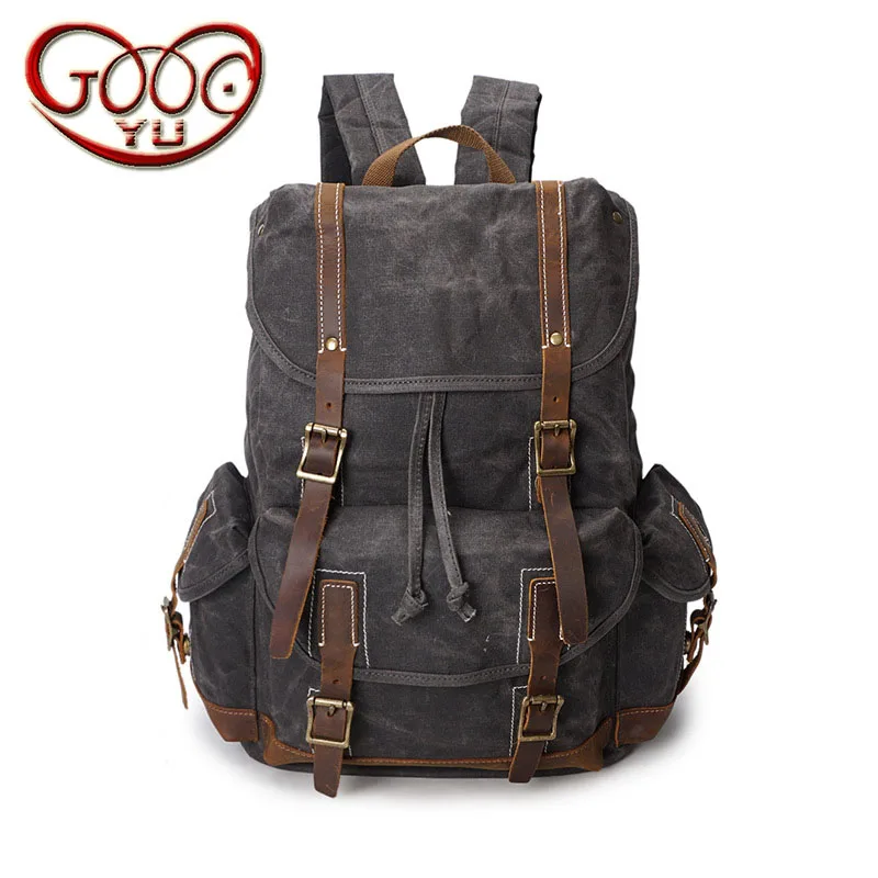 Source oil wax canvas bag men's backpack retro waterproof travel high-capacity backpack
Source oil wax canvas bag men's backpack retro waterproof travel high-capacity backpack