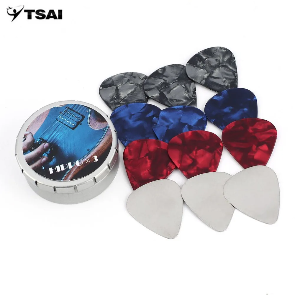 TSAI 3 Sets of Guitar Picks Universal Plectrums For Electric Acoustic Bass Guitar Thickness Picks In 3 Metal Pocket Boxes Hot
TSAI 3 Sets of Guitar Picks Universal Plectrums For Electric Acoustic Bass Guitar Thickness Picks In 3 Metal Pocket Boxes Hot