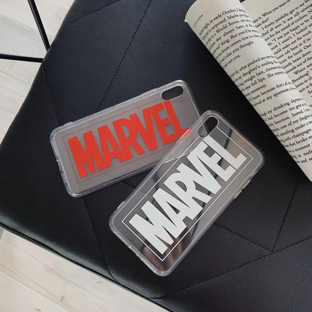 Simple letter English Marvel design Logo phone case For iphone Xs MAX XR X 6 6s 7 8 plus Couple clear soft TPU back Cover Fundas
Simple letter English Marvel design Logo phone case For iphone Xs MAX XR X 6 6s 7 8 plus Couple clear soft TPU back Cover Fundas