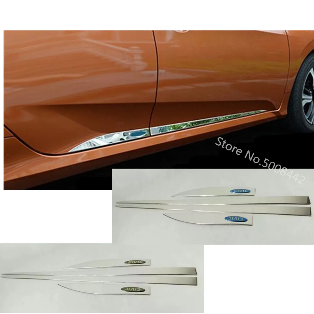 For Honda civic 10th sedan 2016 2017 2018 car cover protection detector Stainless Steel Side Door Body trim stick Strip 4pcs
For Honda civic 10th sedan 2016 2017 2018 car cover protection detector Stainless Steel Side Door Body trim stick Strip 4pcs