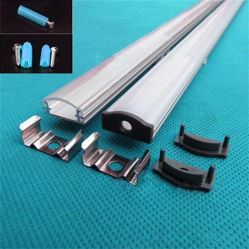 

2-30pcs/lot 20inch 0.5m led aluminium profile for 3528/5050/5630 tape,led strip profile with cover for 12mm hard strip bar light