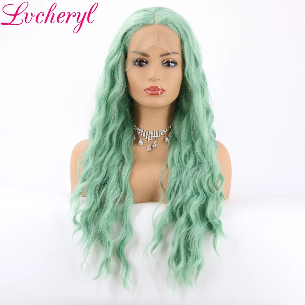 Lvcheryl Natural Long Green Color Loose Wave Heat Resistant Hair Glueless Daily Life Make up Synthetic Lace Front Wigs
Lvcheryl Natural Long Green Color Loose Wave Heat Resistant Hair Glueless Daily Life Make up Synthetic Lace Front Wigs
