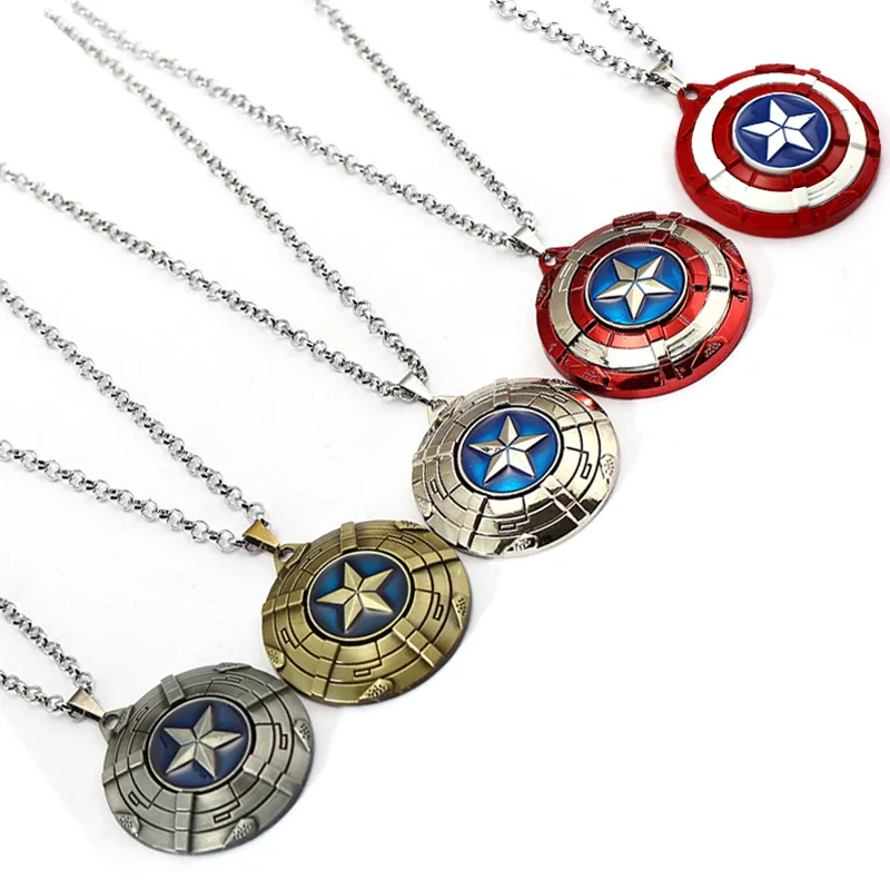 Avengers Necklace Superman Captain America Shield Rotatable Metal Pendant Link Chain Pendants Necklaces Men Women Gift Jewelry
Avengers Necklace Superman Captain America Shield Rotatable Metal Pendant Link Chain Pendants Necklaces Men Women Gift Jewelry