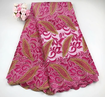 Nigerian laces Fabric 2019 African Cord Laces Fabrics High Quality Fuchsia color Guipure Cord Lace Fabric For Wedding Dress
Nigerian laces Fabric 2019 African Cord Laces Fabrics High Quality Fuchsia color Guipure Cord Lace Fabric For Wedding Dress