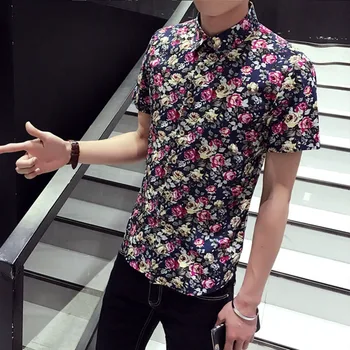 2019 Summer Floral Printed Man Casual Shirts Fashion Classic Men Dress Shirt Breathable Men's Short Sleeve Clothing 
2019 Summer Floral Printed Man Casual Shirts Fashion Classic Men Dress Shirt Breathable Men's Short Sleeve Clothing