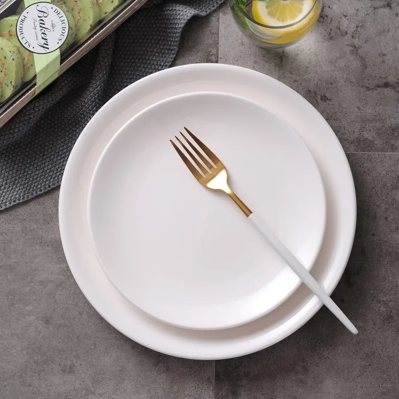 Dinnerware Ceramic Plate Dish White Porcelain On-glazed Round 8 Inches 10 Inches 12 Inch Steak Porcelain Plates Food Cake Dishes
Dinnerware Ceramic Plate Dish White Porcelain On-glazed Round 8 Inches 10 Inches 12 Inch Steak Porcelain Plates Food Cake Dishes