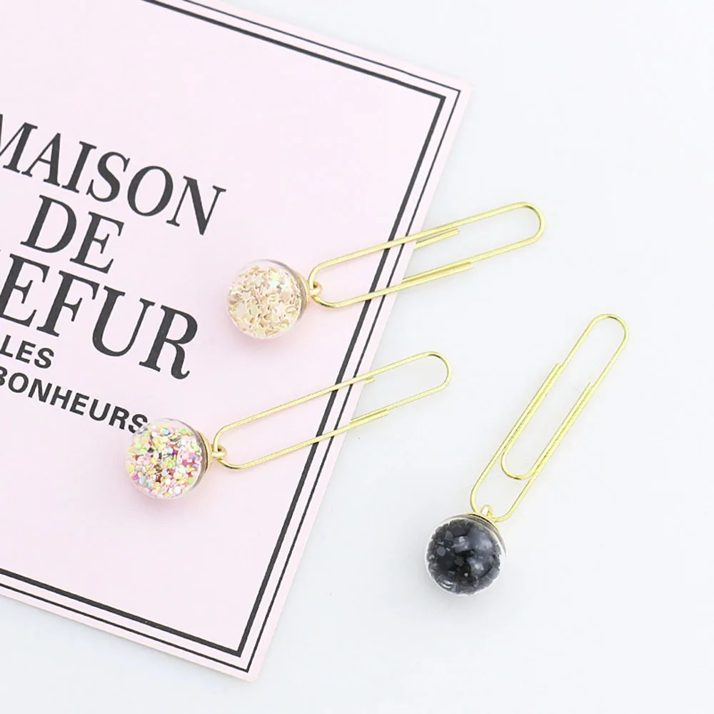 5 Pcs/set DIY Cute Metal Glass Ball Paper Clip Creative Office Bingding Supplies for Notes Letter Paper Bookmark Binder Clips
5 Pcs/set DIY Cute Metal Glass Ball Paper Clip Creative Office Bingding Supplies for Notes Letter Paper Bookmark Binder Clips