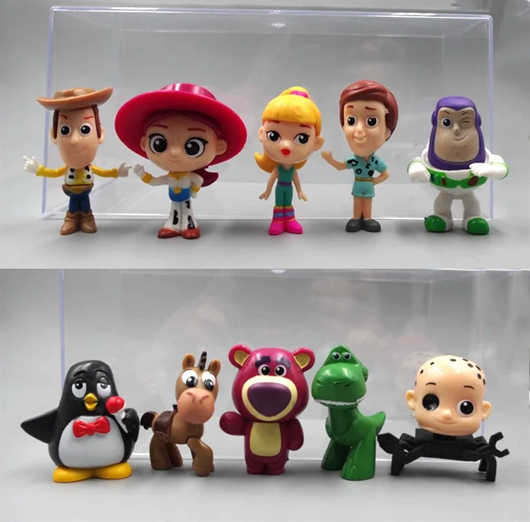 10pcs/lot Toy Story Strawberry Bear Woody Jessie Buzz Lightyear Slinky Dog Rex Hamm Alien Action Figure Dolls Cake Decoration
10pcs/lot Toy Story Strawberry Bear Woody Jessie Buzz Lightyear Slinky Dog Rex Hamm Alien Action Figure Dolls Cake Decoration