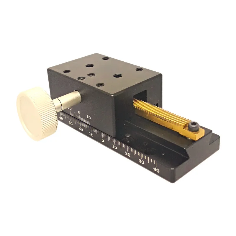 PT-SD112 Ordinary manual translation stage, rack and pinion X-axis displacement slide table, stroke 80mm bearing 4kg
PT-SD112 Ordinary manual translation stage, rack and pinion X-axis displacement slide table, stroke 80mm bearing 4kg
