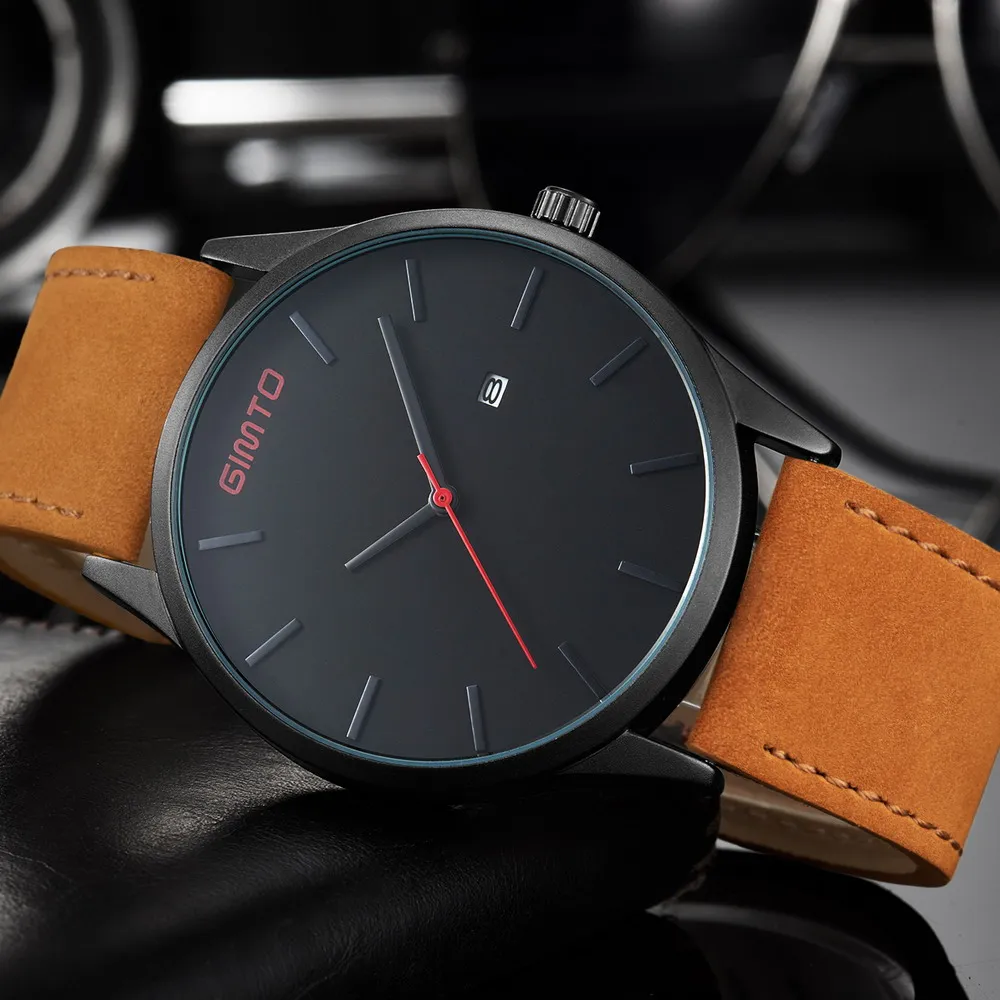 2018 Fashion Casual Mens Watches Top Brand Luxury High Quality Leather Waterproof Quartz Wrist Watches Relogio Masculino