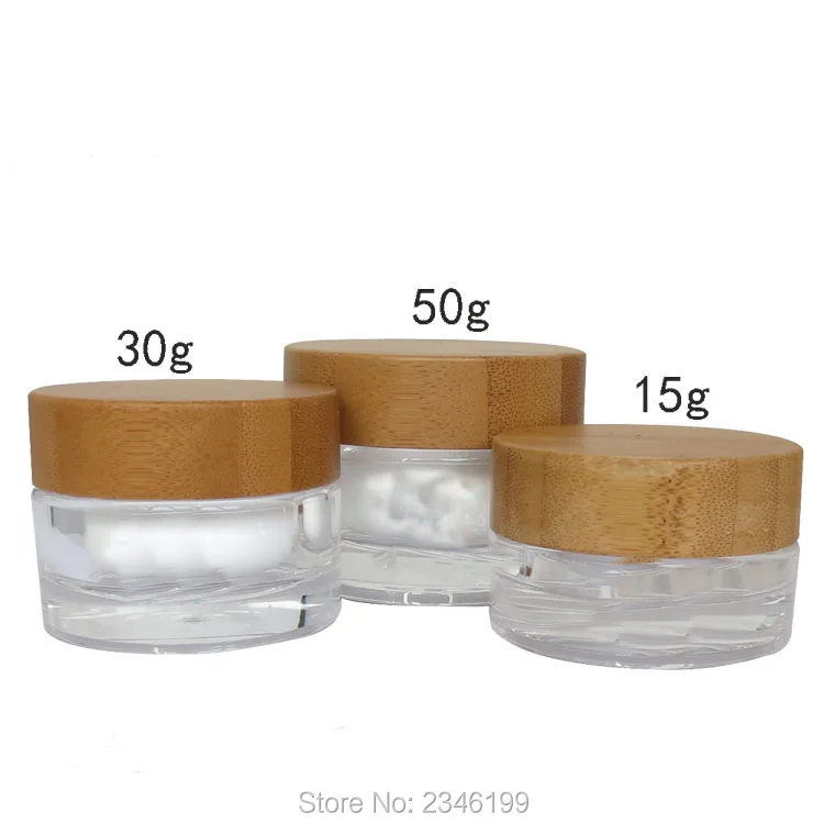 30g 50g Bamboo Cap Wood Lid Acrylic Jar Clear White Plastic Container Cosmetic Cream Packaging Bottle 10Pcs/Lot
30g 50g Bamboo Cap Wood Lid Acrylic Jar Clear White Plastic Container Cosmetic Cream Packaging Bottle 10Pcs/Lot