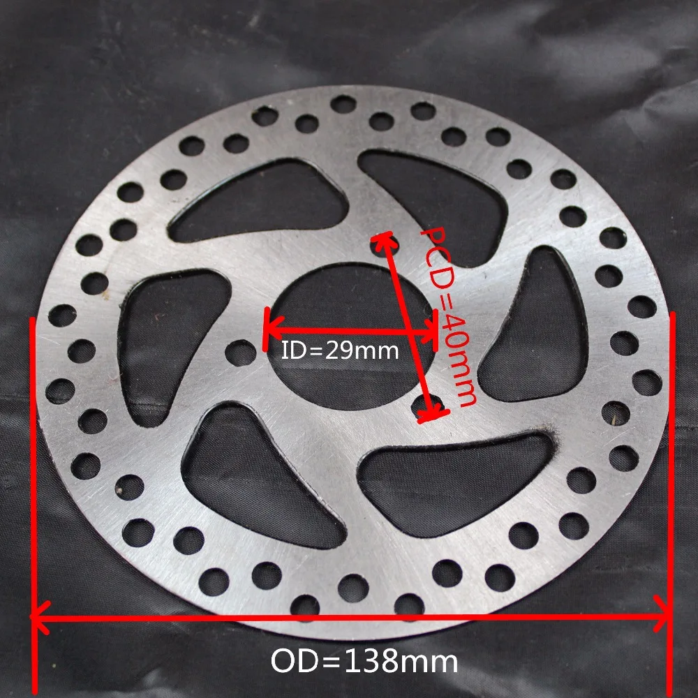 Electric Scooter Brake Disc 138mm(OD)*29mm(ID) Electric Bike Disc Brake Plate with 3 Mounting Holes
Electric Scooter Brake Disc 138mm(OD)*29mm(ID) Electric Bike Disc Brake Plate with 3 Mounting Holes
