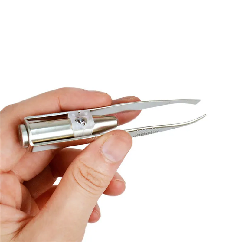 Stainless Steel LED Light Eyebrow Tweezers Eyelash Clip Makeup Plier Lashes Eyebrow Hair Removal Tweezer with 3 Batteries
Stainless Steel LED Light Eyebrow Tweezers Eyelash Clip Makeup Plier Lashes Eyebrow Hair Removal Tweezer with 3 Batteries