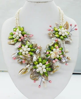 WU-330# classic Fashion 100% of the natural pearls African Wedding Flower necklace
WU-330# classic Fashion 100% of the natural pearls African Wedding Flower necklace