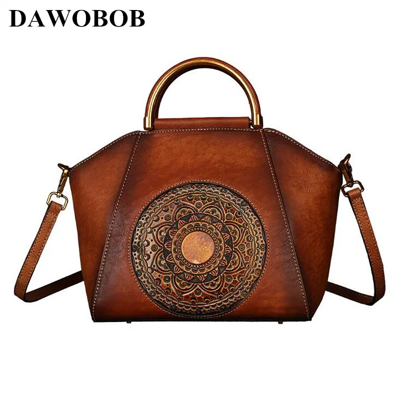 DAWOBOB брендовые роскошные сумки для женщин из натуральной кожи через плечо