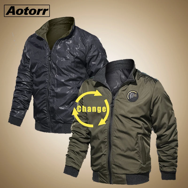 Man Pilot Bomber Jacket Green Both Side Wear Mens Winter Military Jackets Outwear Coat Male Wind Breaker Sportswear Tracksuit
Man Pilot Bomber Jacket Green Both Side Wear Mens Winter Military Jackets Outwear Coat Male Wind Breaker Sportswear Tracksuit