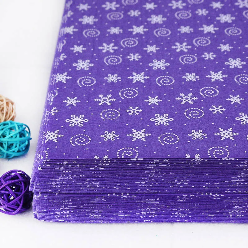 Solid Color Purple Felt 1mm Thick 100% Polyester Snowflakes Printed Felt Fabric DIY Non-woven Handmade Craft Home Decor Supplies
Solid Color Purple Felt 1mm Thick 100% Polyester Snowflakes Printed Felt Fabric DIY Non-woven Handmade Craft Home Decor Supplies