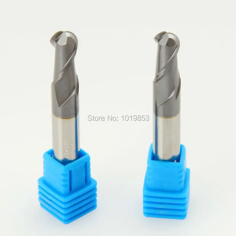 SLONS S200-R4*8*60L HRC50 8mm shank diameter BALL NOSE tungsten carbide end mill for CNC machine