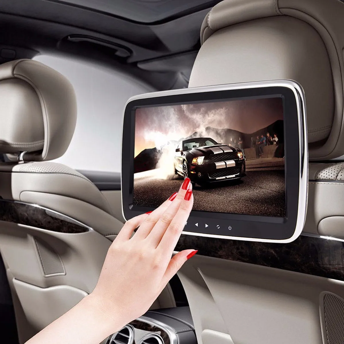 9'' HD Car Headrest Monitor DVD Video Player USB/SD/HDMI/IR/FM TFT LCD Digital Screen T ouch Button Game Remote Control
9'' HD Car Headrest Monitor DVD Video Player USB/SD/HDMI/IR/FM TFT LCD Digital Screen T ouch Button Game Remote Control