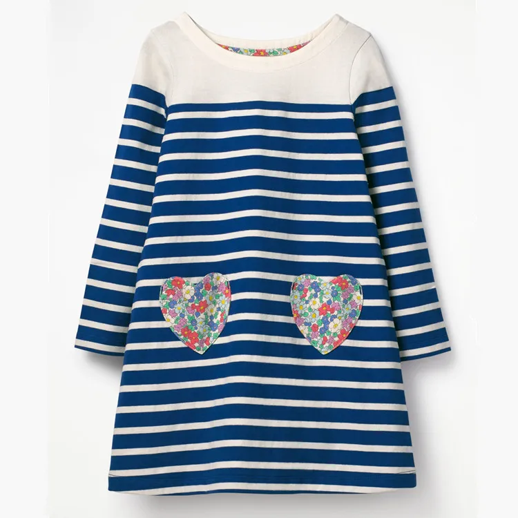 Girls Appliqued Cute Dresses Princess Long Sleeve 2017 Brand Spring Autumn Baby Girls Dress Striped Kids Tunic Jersey
Girls Appliqued Cute Dresses Princess Long Sleeve 2017 Brand Spring Autumn Baby Girls Dress Striped Kids Tunic Jersey