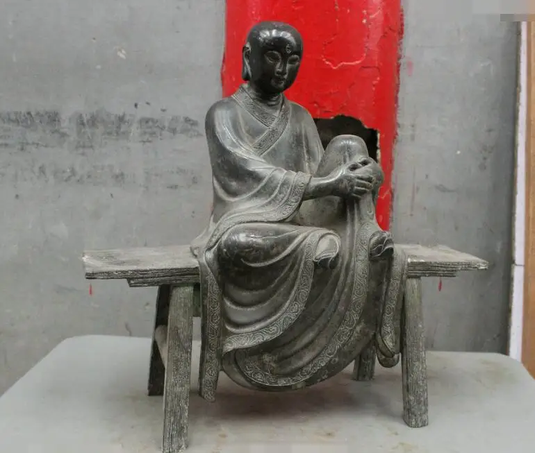S03981 16" Famous China Buddhism Pure Bronze Tang SanZang Kshitigarbha Sit Bench Statue B0403
S03981 16" Famous China Buddhism Pure Bronze Tang SanZang Kshitigarbha Sit Bench Statue B0403